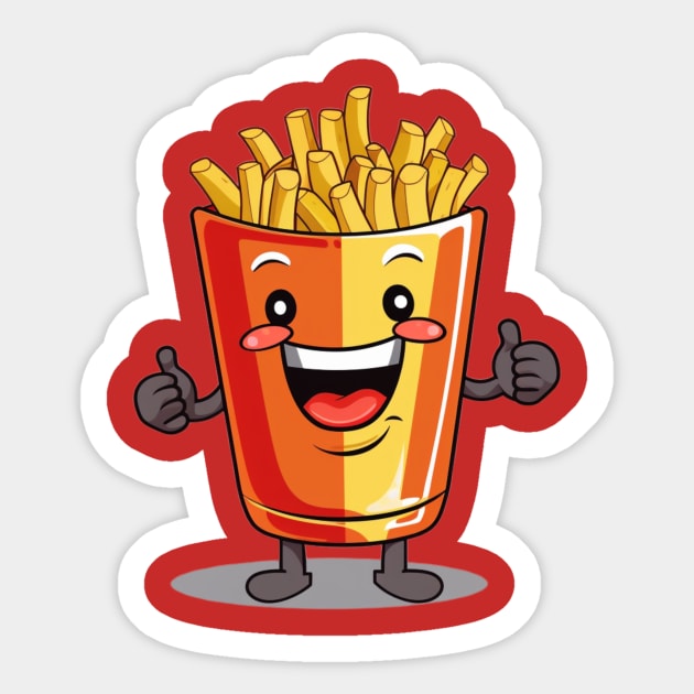 kawaii french fries T-Shirt cute potatofood Sticker by nonagobich